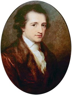 Goethe, aged 38, painted by Angelika Kauffmann, 1787